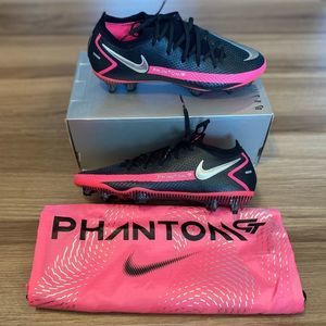 Nike Phantom GT Elite FG Flyknit Soccer Pink Blast Black Cleats CK8439-006